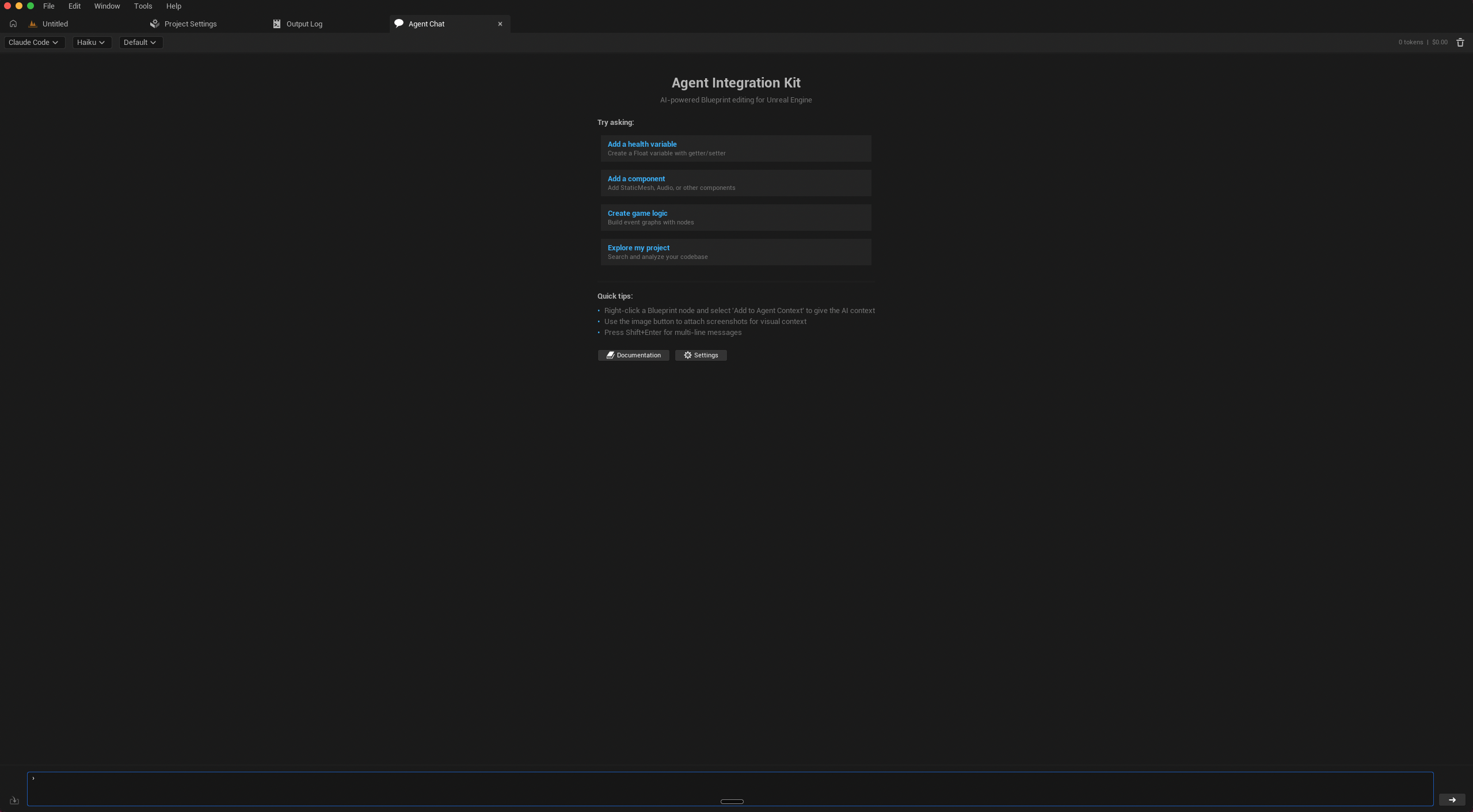 Agent Chat Window